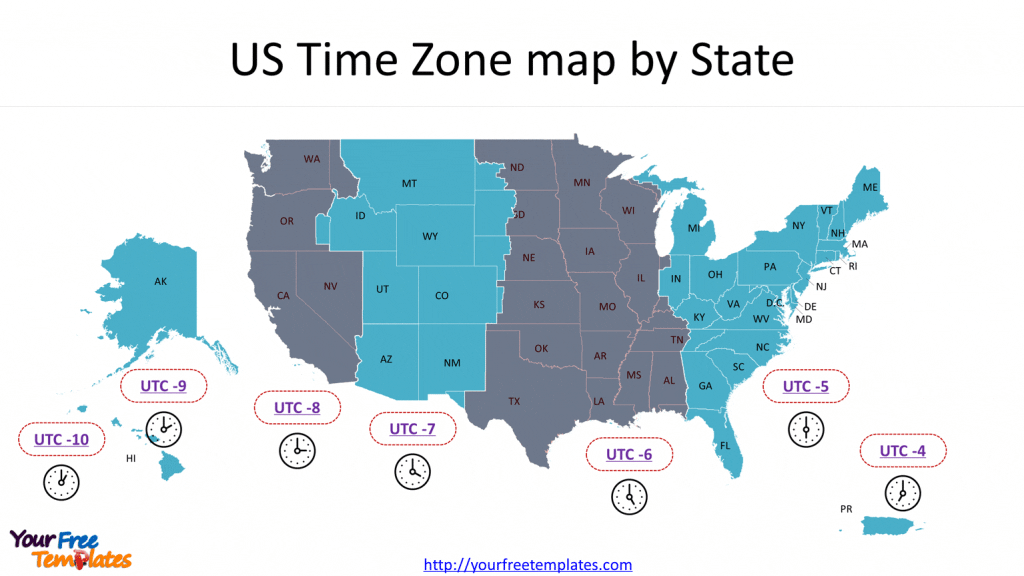 USA Time Zone Map templates - Page 2 of 2 - Free PowerPoint Template