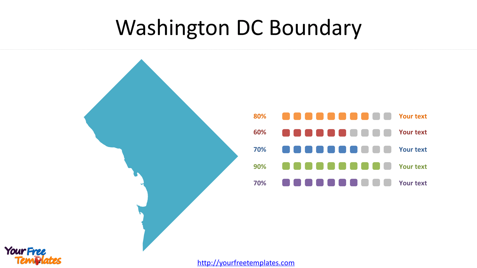 Washington DC map of outline