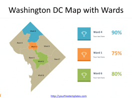 Washington DC Map with Wards