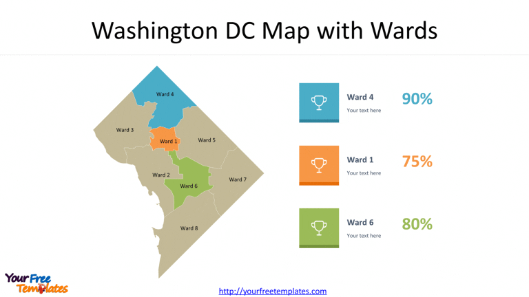 Washington DC Map with Wards