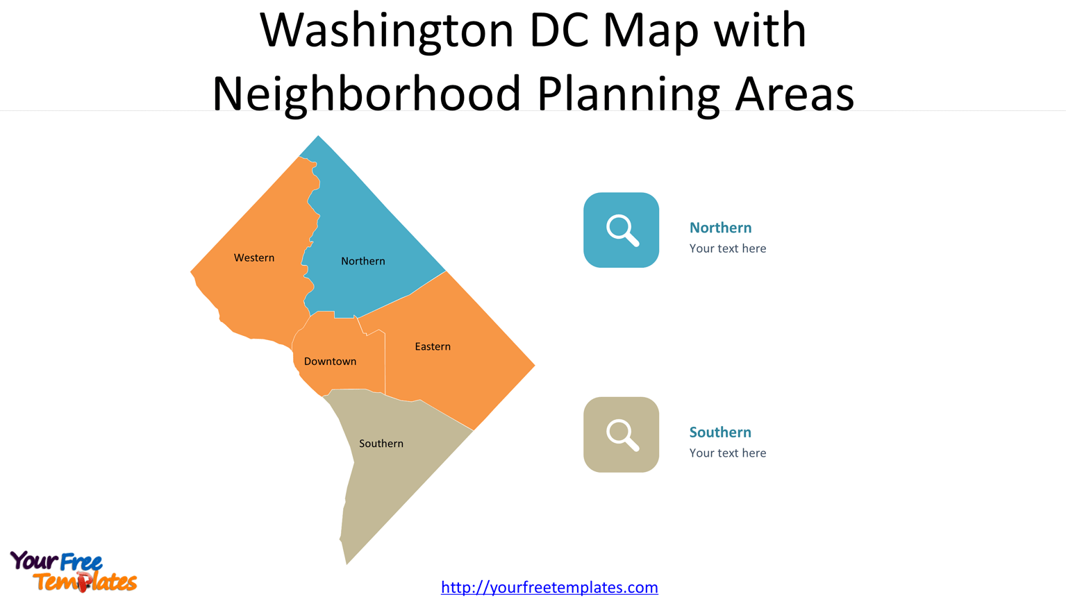 Washington DC Map with Neighborhood Planning Areas
