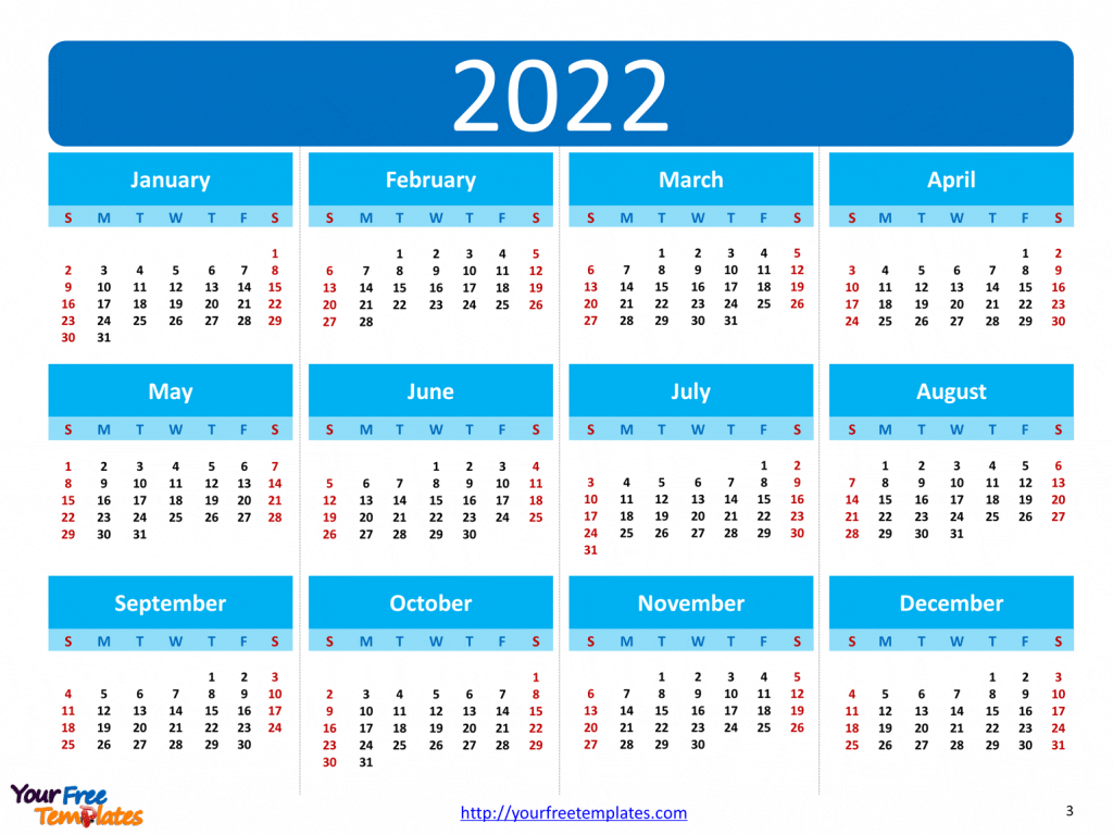 Calendar 2022 Printable One Page