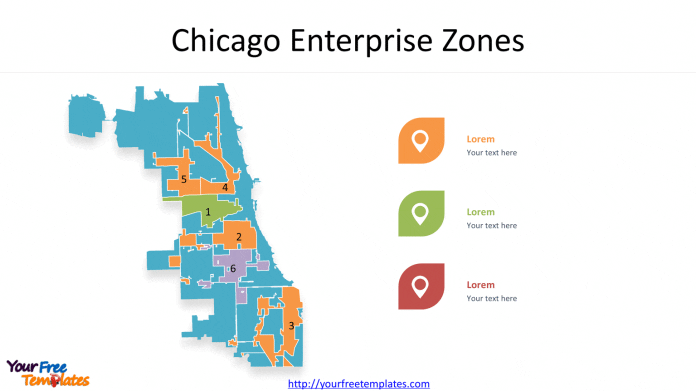 Chicago map with 6 Enterprise Zones