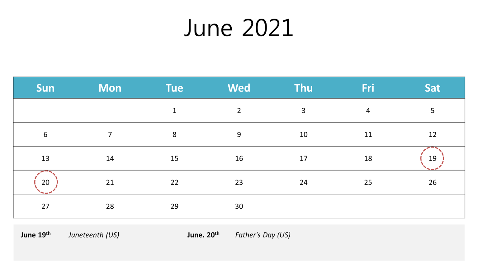 Printable June 2021 Calendar Printable