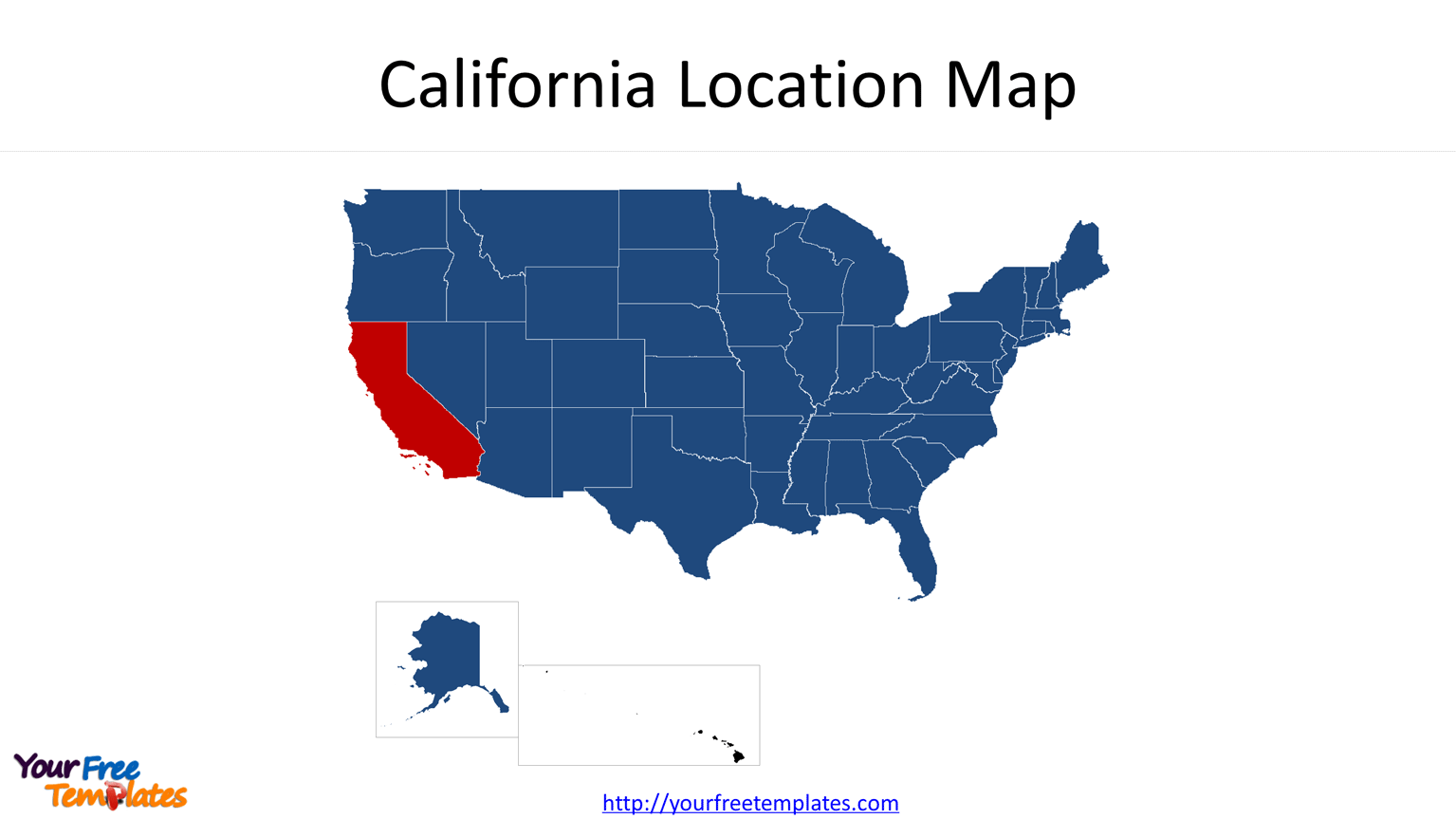 Blank California counties Map