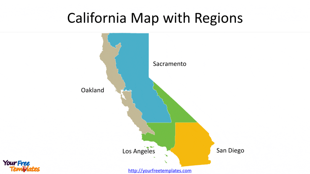 California Map with four Regions
