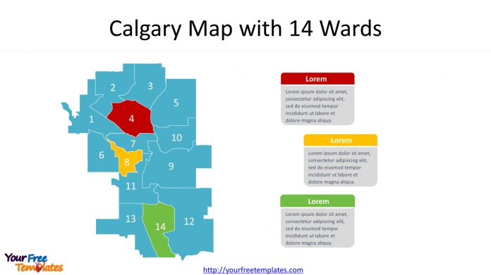 Calgary Ward Map of 14 wards