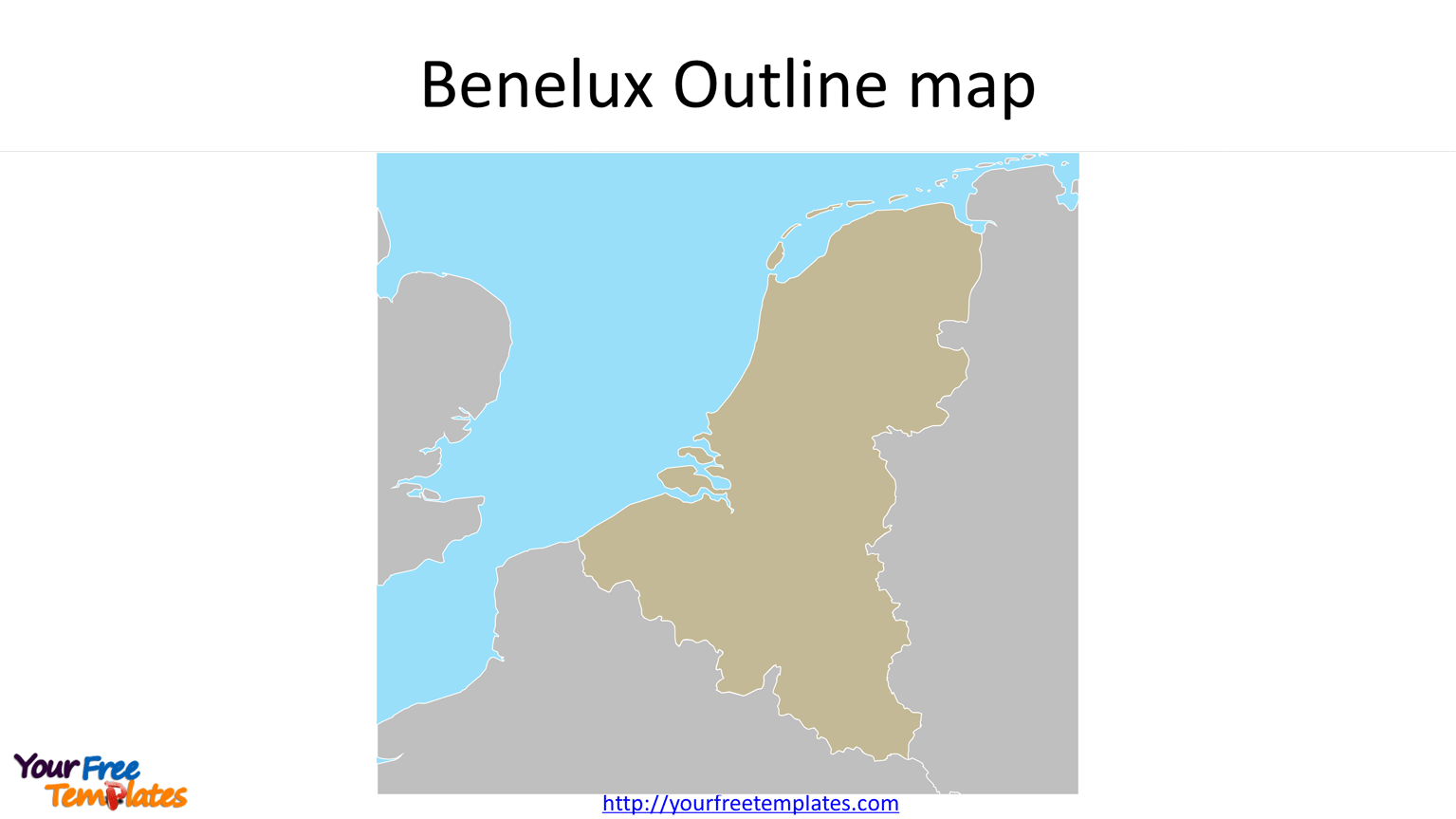 Benelux Map with capitals and major cities