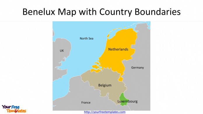 Benelux Map with country names