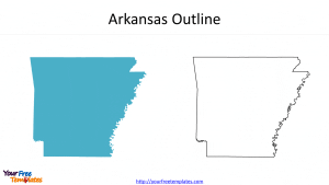 US State Arkansas Outline