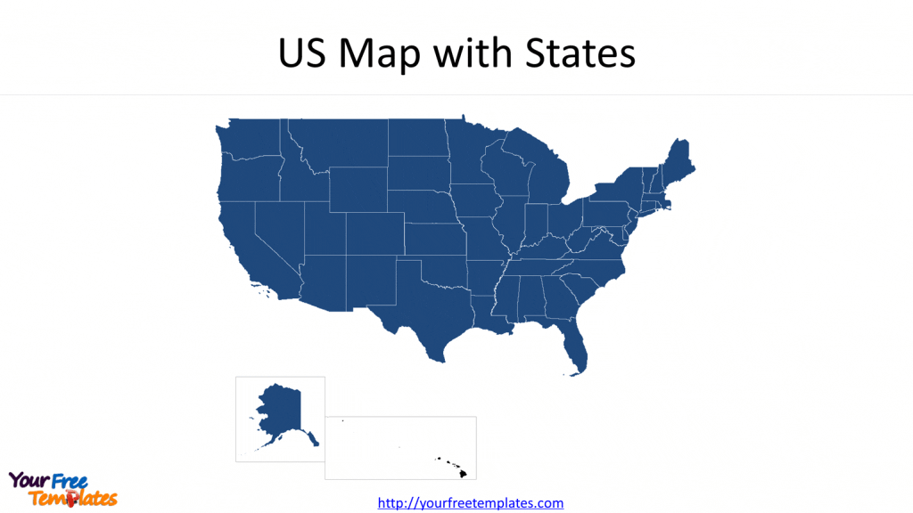 Blank US state map