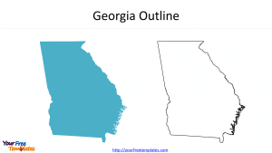 US State Georgia Outline