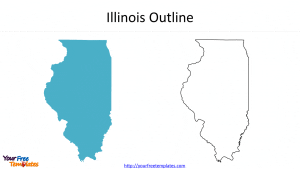 US State Illinois Outline