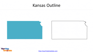 US State Kansas Outline
