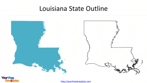 US State Louisiana Map