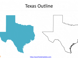 US Texas state shapes
