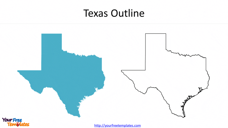 US Texas state shapes