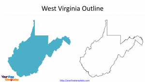 US West Virginia state shapes