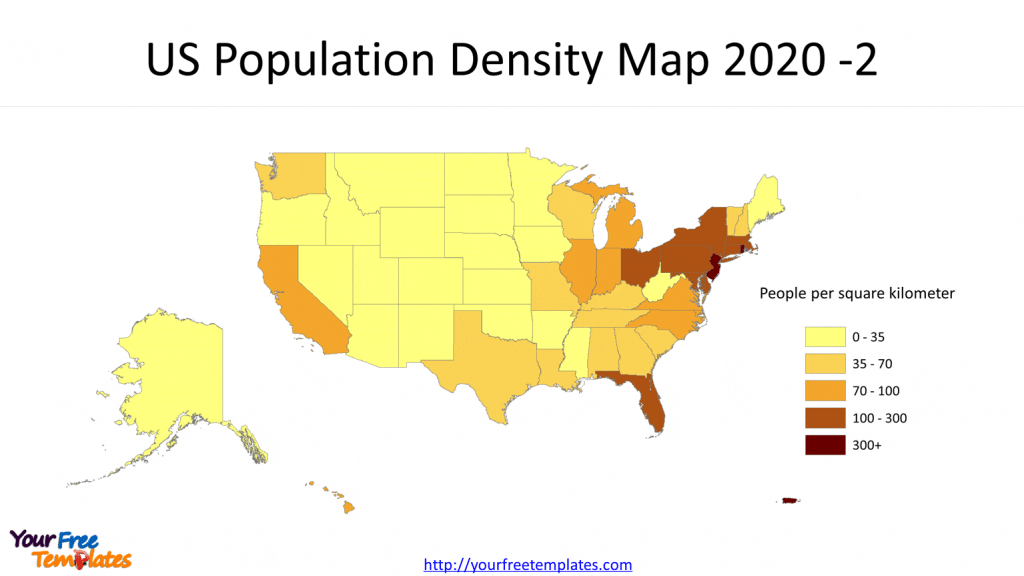 us population density by state