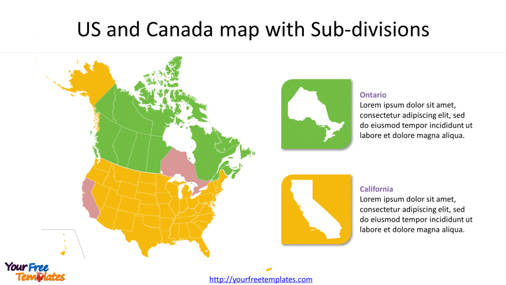 blank map of us and canada