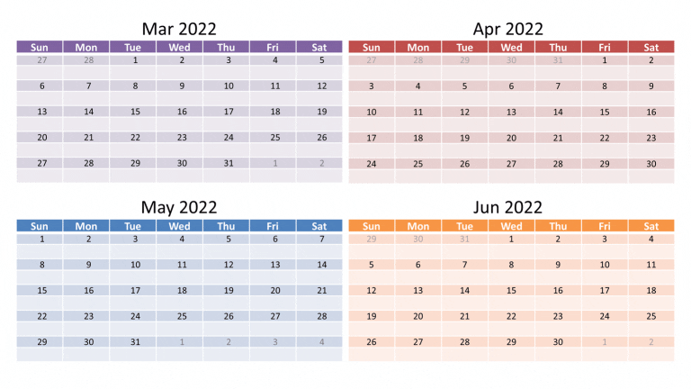 March 2022 calendar