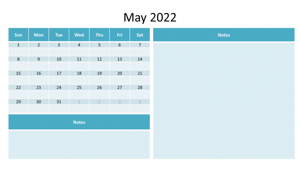May 2022 calendar 