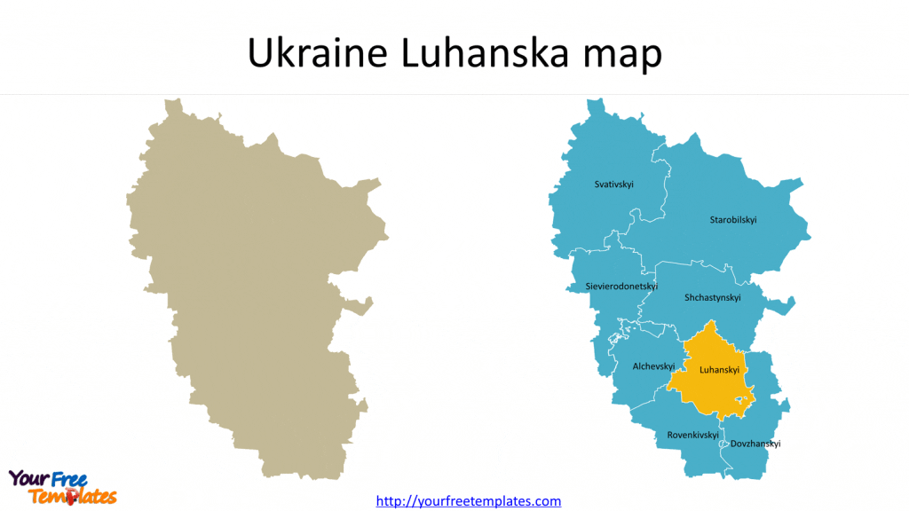 Ukraine Luhansk map