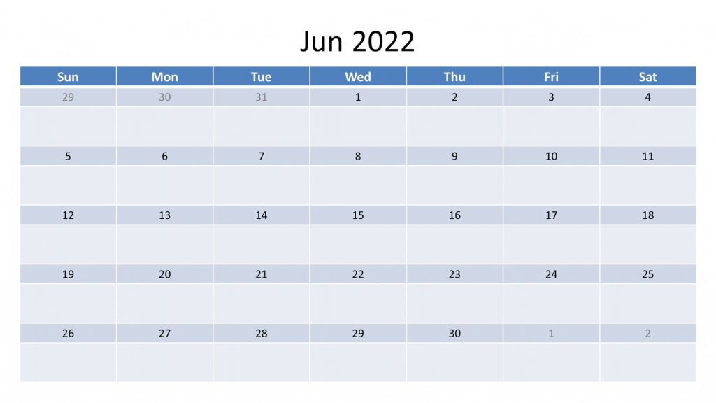 Jun 2022 calendar