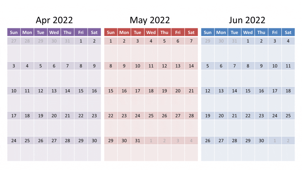 May June Calendar 2022 June 2022 Calendar With 13 Layouts - Free Powerpoint Template