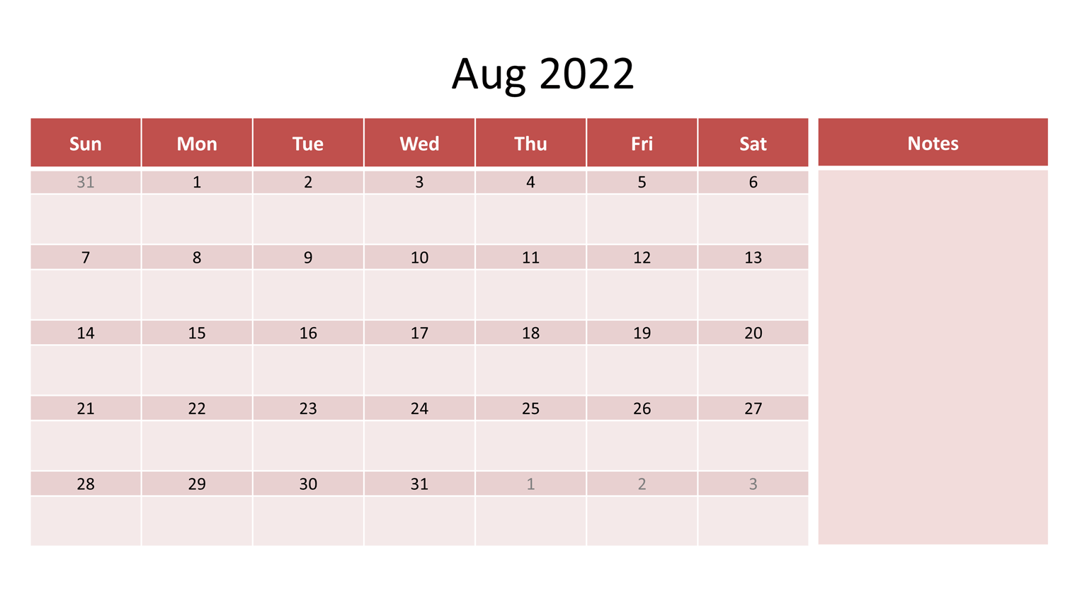 august 2022 calendar with holidays