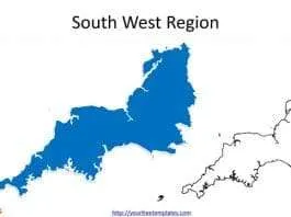 south west england map