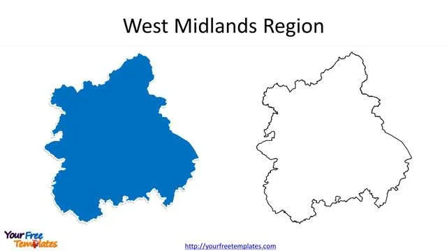 map of west midlands region
