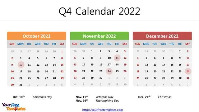 three month calendar 2022