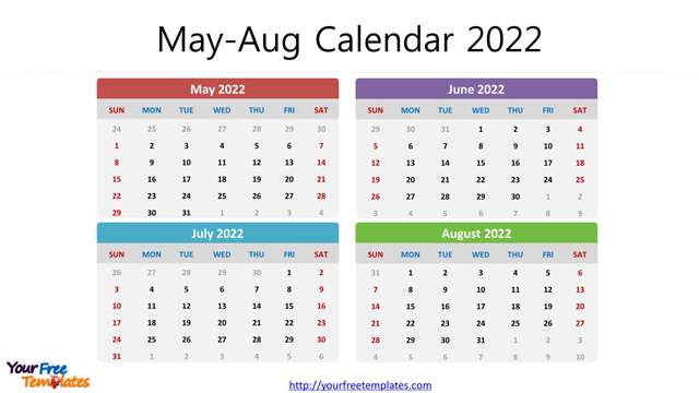 four month calendar 2022