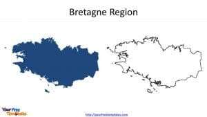 Regions of France map