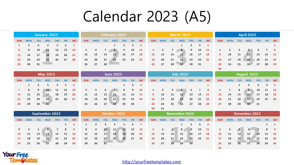 2023 calendar template 5
