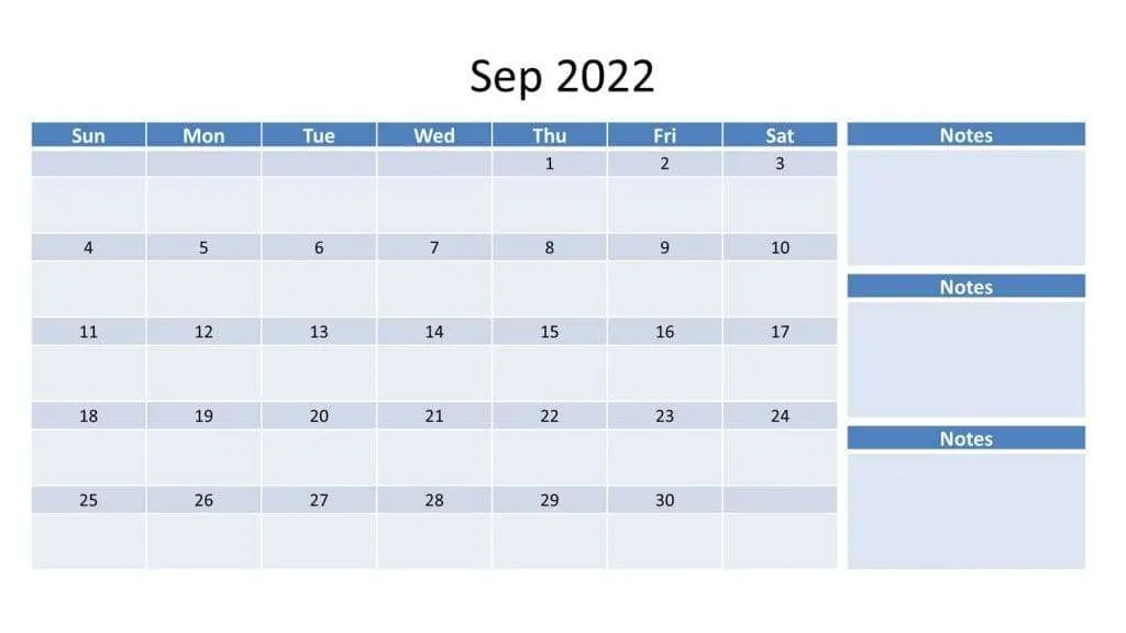 September 2022 Calendar 4