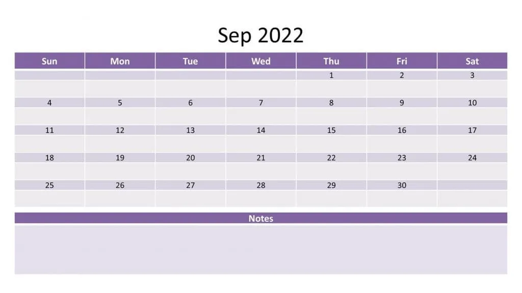September 2022 Calendar 5