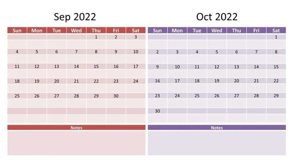 September and October 2022