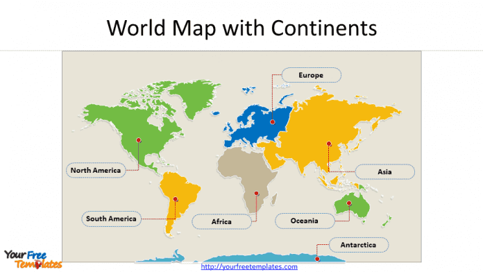 continents of the world map