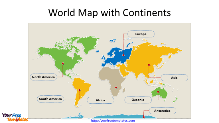 continents of the world map