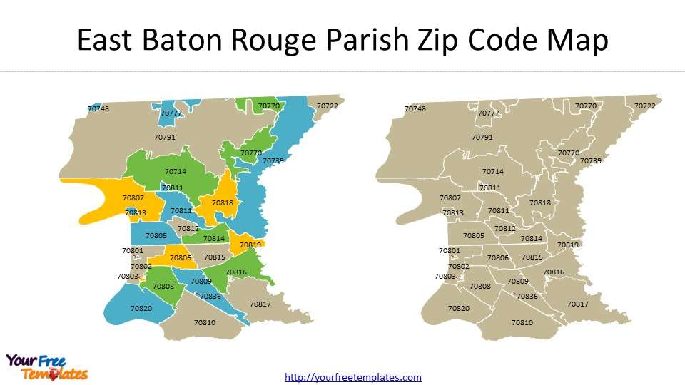 baton rouge zip code map
