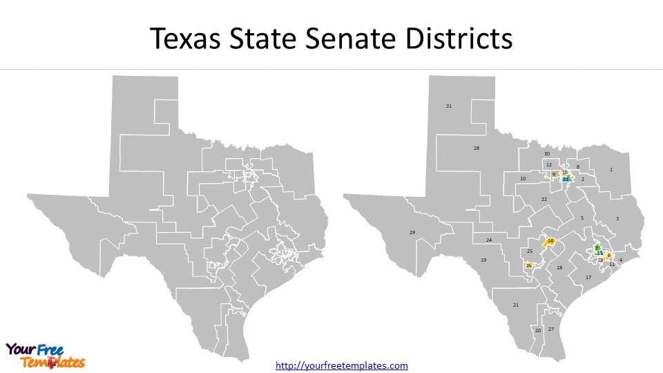 Texas senate district map 