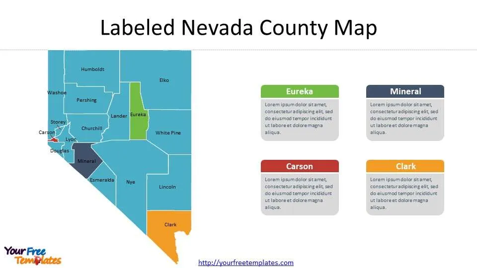 Nevada county Map