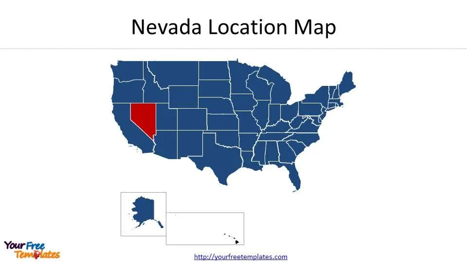 Nevada on the us map