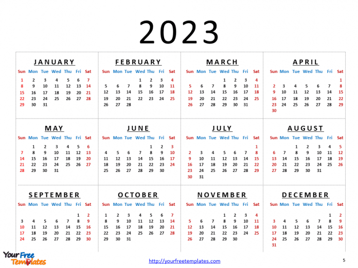 2023 calendar