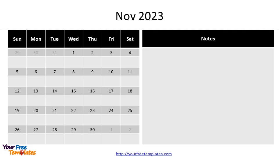free monthly calendar template 