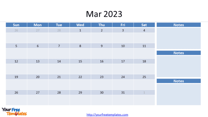 blank monthly calendar template