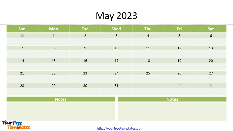 monthly calendar template