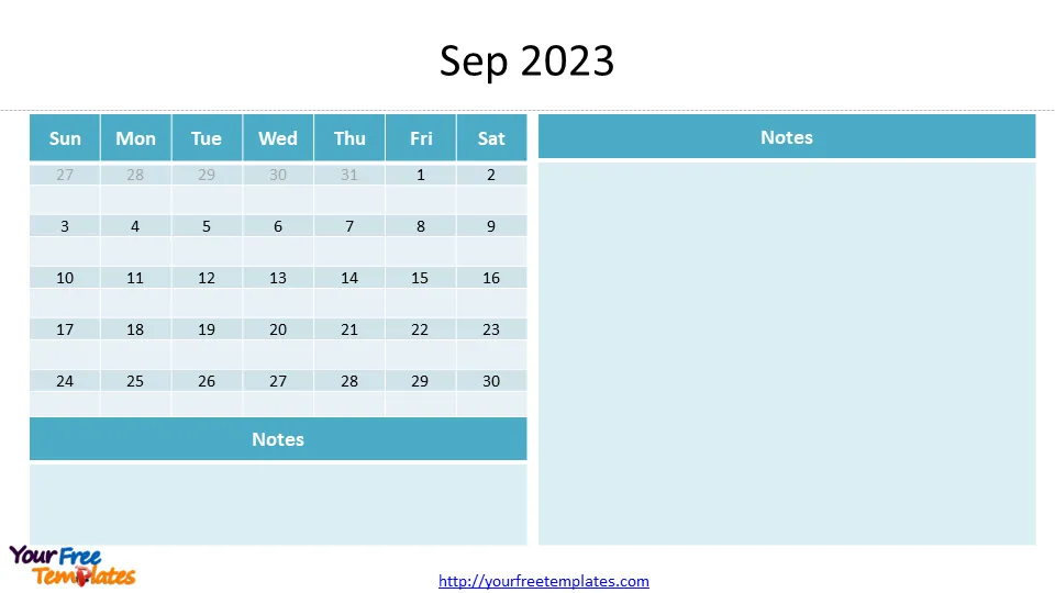 2023 monthly calendar template